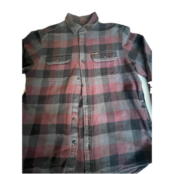 Orvis Classic Premium MENS Heavy Plaid Big Bear‎ Flannel Jacket Pockets MEDIUM - Picture 2 of 13